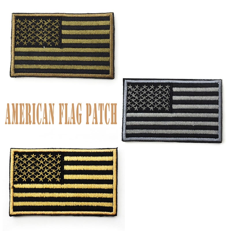 boshiho Military Patches, Tactical American Flag Patches Special Forces Ranger Airborne Badges 5 Pieces Hook and Loop Embroidered Morale Patch (Army Green) - Image 2